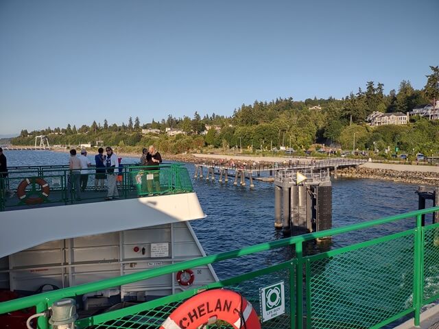 Leaving on the ferry to go back to Whidbey Island.