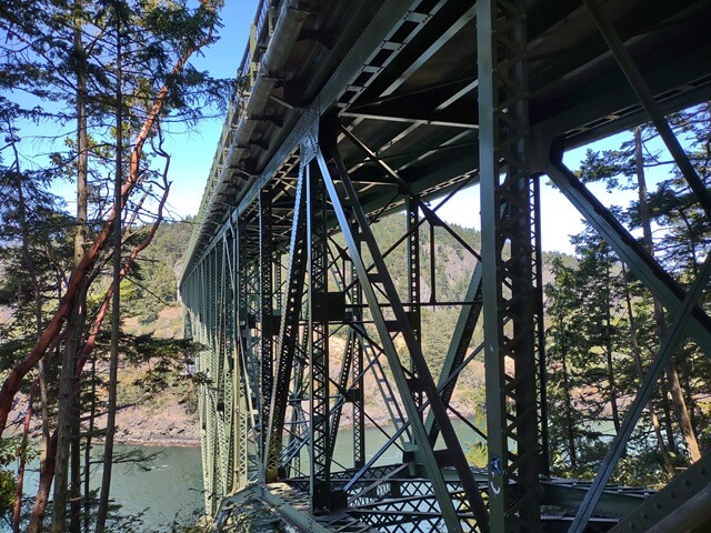 Under the bridge over Deception Pass.