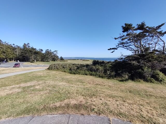 Looking out across Fort Casey state park.