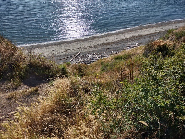 The beach at Fort Casey state park.