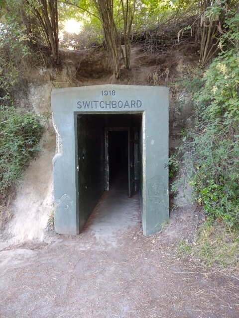 The underground switchboard room at Fort Casey state park.