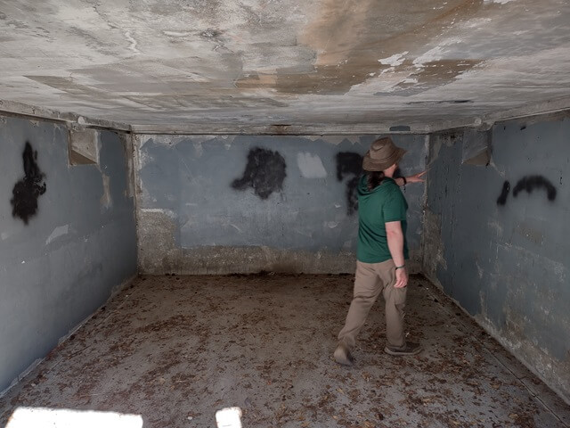 The munitions storage room at Battery Trevor at Fort Casey state park.