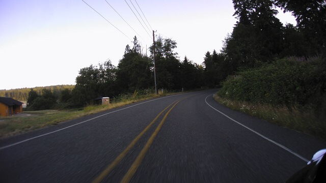 Heading north on Maxwelton Road on Whidbey Island.