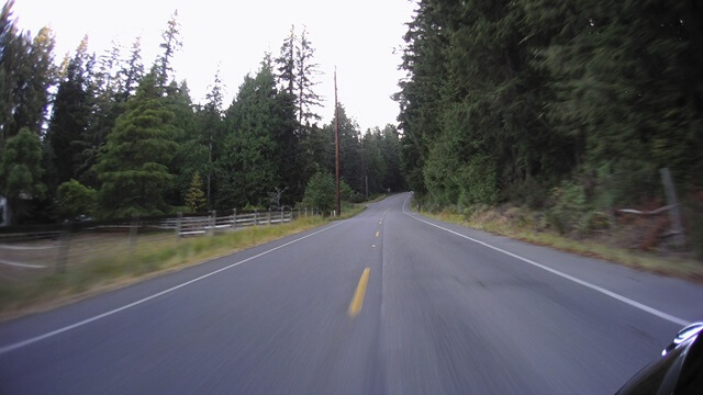 Heading north on Maxwelton Road on Whidbey Island.