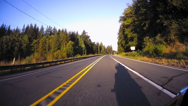 Heading west on highway 525 on Whidbey Island.