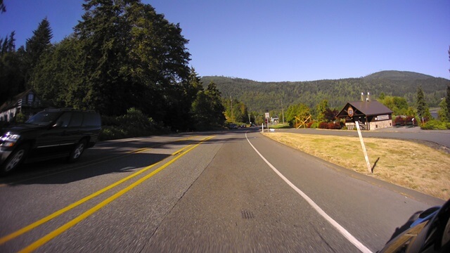 Riding west on highway 101 between Port Discovery, WA and Port Angeles, WA.