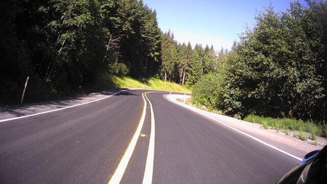 Riding west on highway 101 between Port Discovery, WA and Port Angeles, WA.