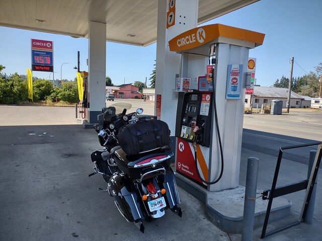 My first gas stop of the day in Forks, WA.