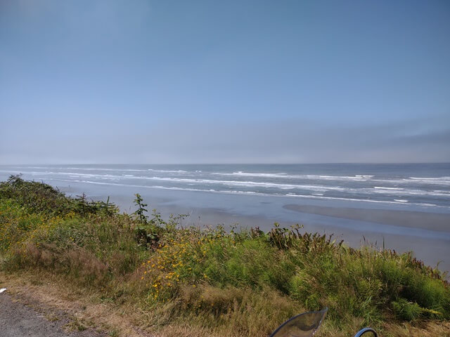 A better view of the Pacific Ocean as the fog was clearing.