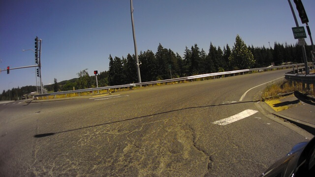 Entering I-5 south in Grand Mound, WA.