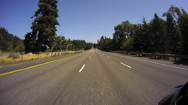 Riding south on I-5 between Grand Mound, WA and Vancouver, WA.