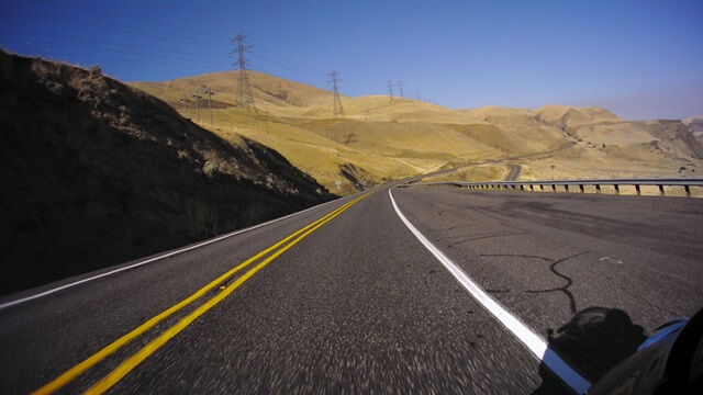 Riding the Columbia Gorge Scenic Byway in southwestern Washington state.