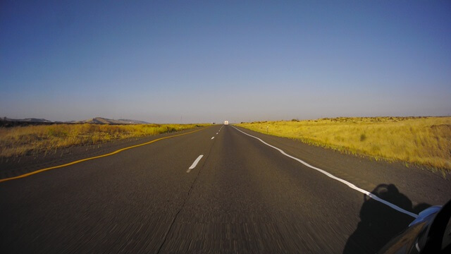 Riding on I-84 along the Columbia River in northwestern Oregon state.