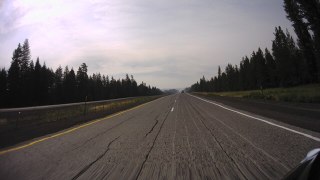 Riding south on I-84 between La Grande, OR and Baker City, OR.