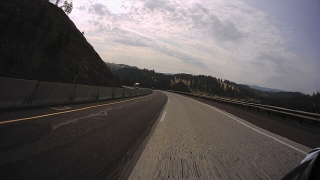 Riding south on I-84 between La Grande, OR and Baker City, OR.