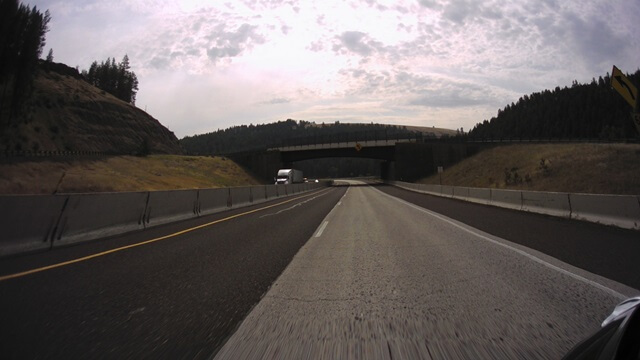 Riding south on I-84 between La Grande, OR and Baker City, OR.