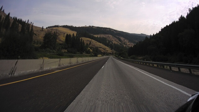 Riding south on I-84 between La Grande, OR and Baker City, OR.