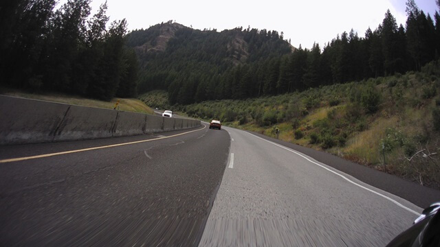 Riding south on I-84 between La Grande, OR and Baker City, OR.