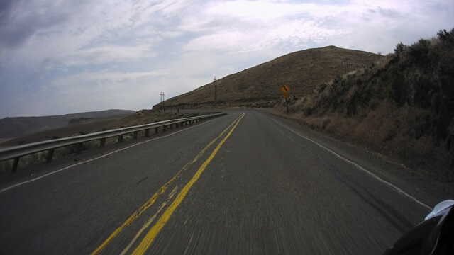 Riding east on highway 86 between Baker City, OR and Oxbow, OR.