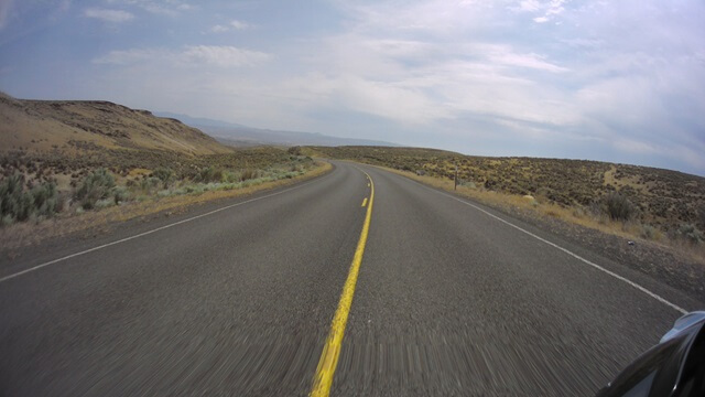 Riding east on highway 86 between Baker City, OR and Oxbow, OR.