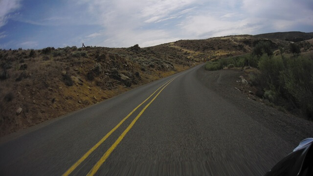 Riding east on highway 86 between Baker City, OR and Oxbow, OR.