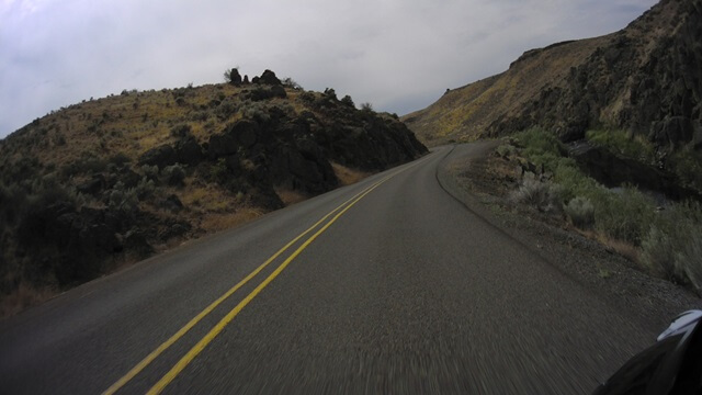 Riding east on highway 86 between Baker City, OR and Oxbow, OR.