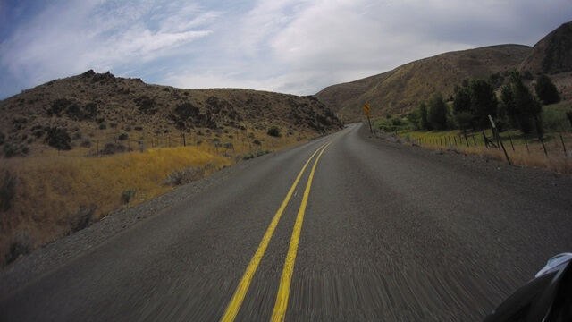 Riding east on highway 86 between Baker City, OR and Oxbow, OR.