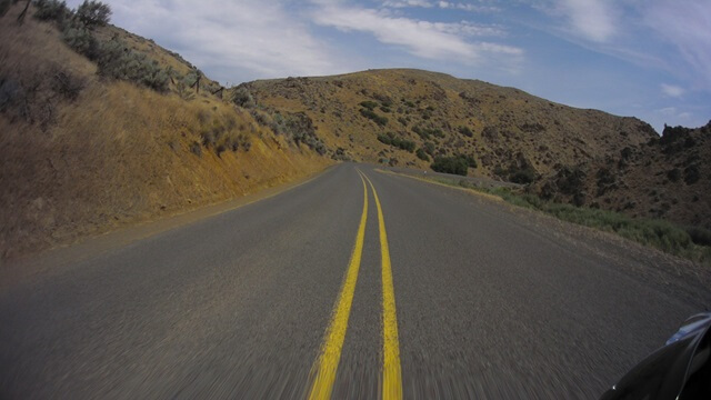 Riding east on highway 86 between Baker City, OR and Oxbow, OR.