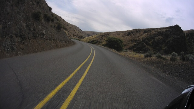 Riding east on highway 86 between Baker City, OR and Oxbow, OR.