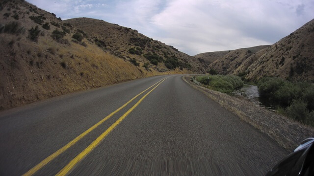 Riding east on highway 86 between Baker City, OR and Oxbow, OR.