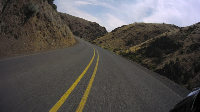 Riding east on highway 86 between Baker City, OR and Oxbow, OR.