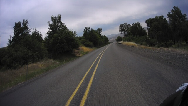 Riding east on highway 86 between Baker City, OR and Oxbow, OR.