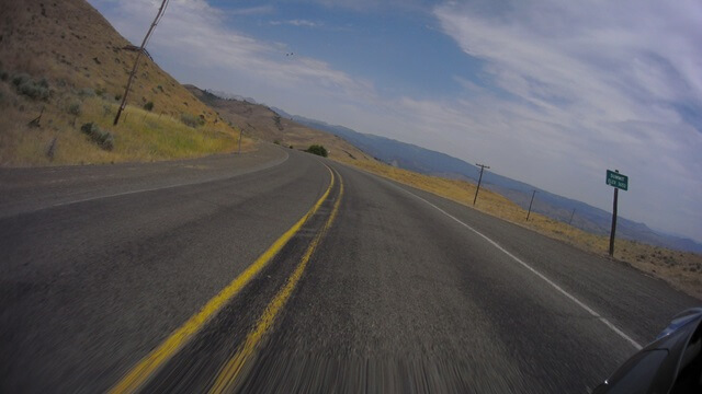 Riding east on highway 86 between Baker City, OR and Oxbow, OR.