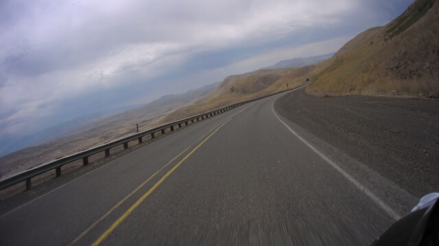 Riding east on highway 86 between Baker City, OR and Oxbow, OR.