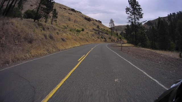 Riding east on highway 86 between Baker City, OR and Oxbow, OR.