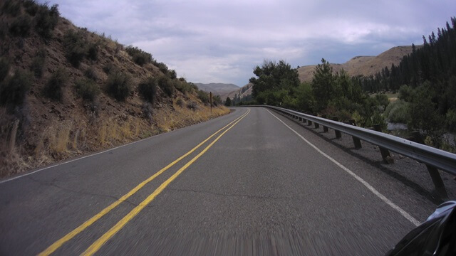 Riding east on highway 86 between Baker City, OR and Oxbow, OR.