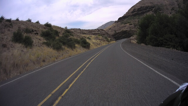 Riding east on highway 86 between Baker City, OR and Oxbow, OR.