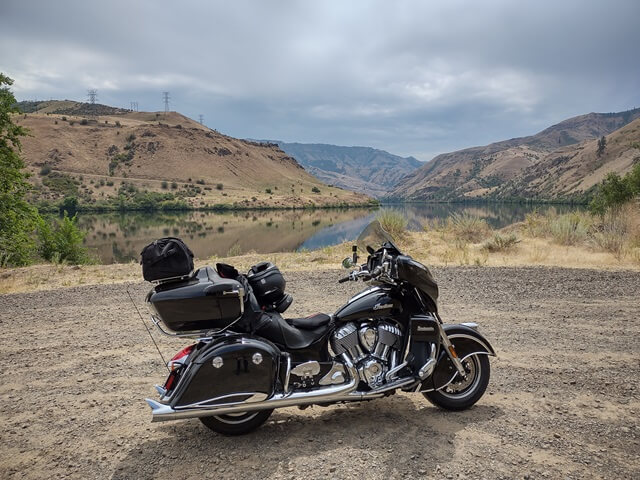 Stopping for a break near the Oxbow Dam.