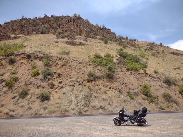 Stopping for a break near the Oxbow Dam.