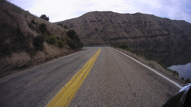 Riding on the Hell's Canyon Road between Oxbow, OR and Cambridge, ID.