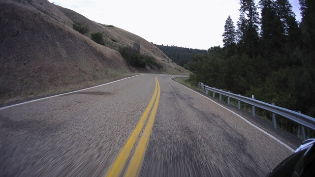 Riding on the Hell's Canyon Road between Oxbow, OR and Cambridge, ID.