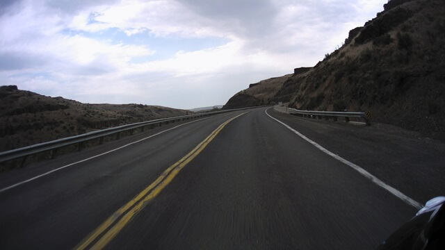 Riding south on highway 95 between Cambridge, ID and Ingard, ID.