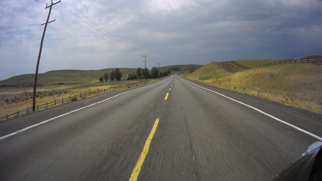 Riding south on highway 95 between Cambridge, ID and Ingard, ID.