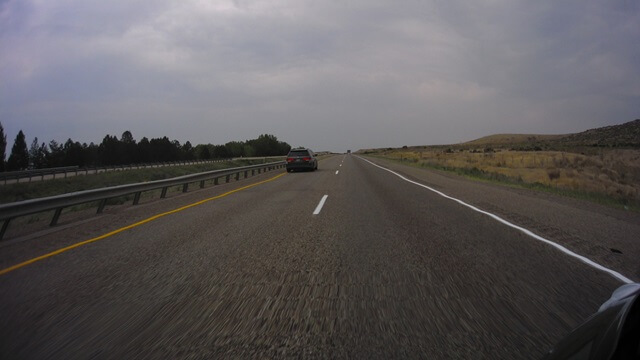 Riding southeast on I-84 between Ontario, OR and Caldwell, ID.