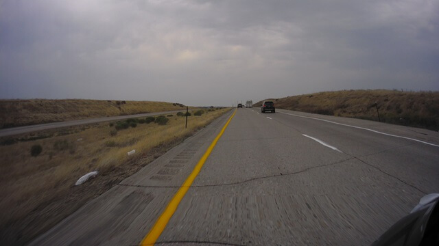 Riding southeast on I-84 between Ontario, OR and Caldwell, ID.