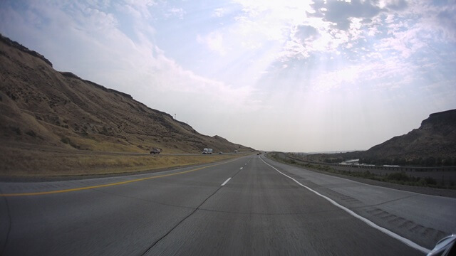 Riding east on I-84 between Boise, ID and Twin Falls, ID.