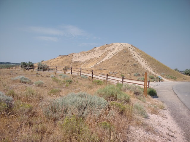 The view of the Evel Knievel jump ramp near Twin Falls, ID.