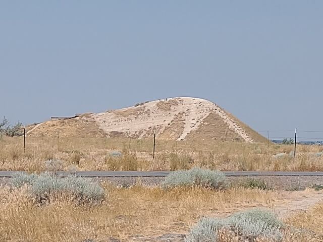 The view of the Evel Knievel jump ramp near Twin Falls, ID.