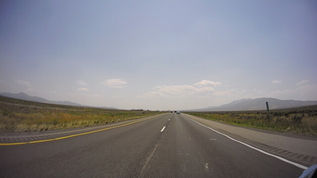 Riding east on I-84 between Twin Falls, ID and Tremonton, UT.