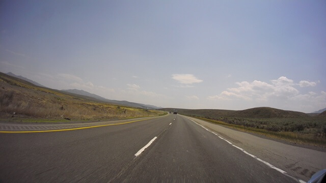 Riding east on I-84 between Twin Falls, ID and Tremonton, UT.